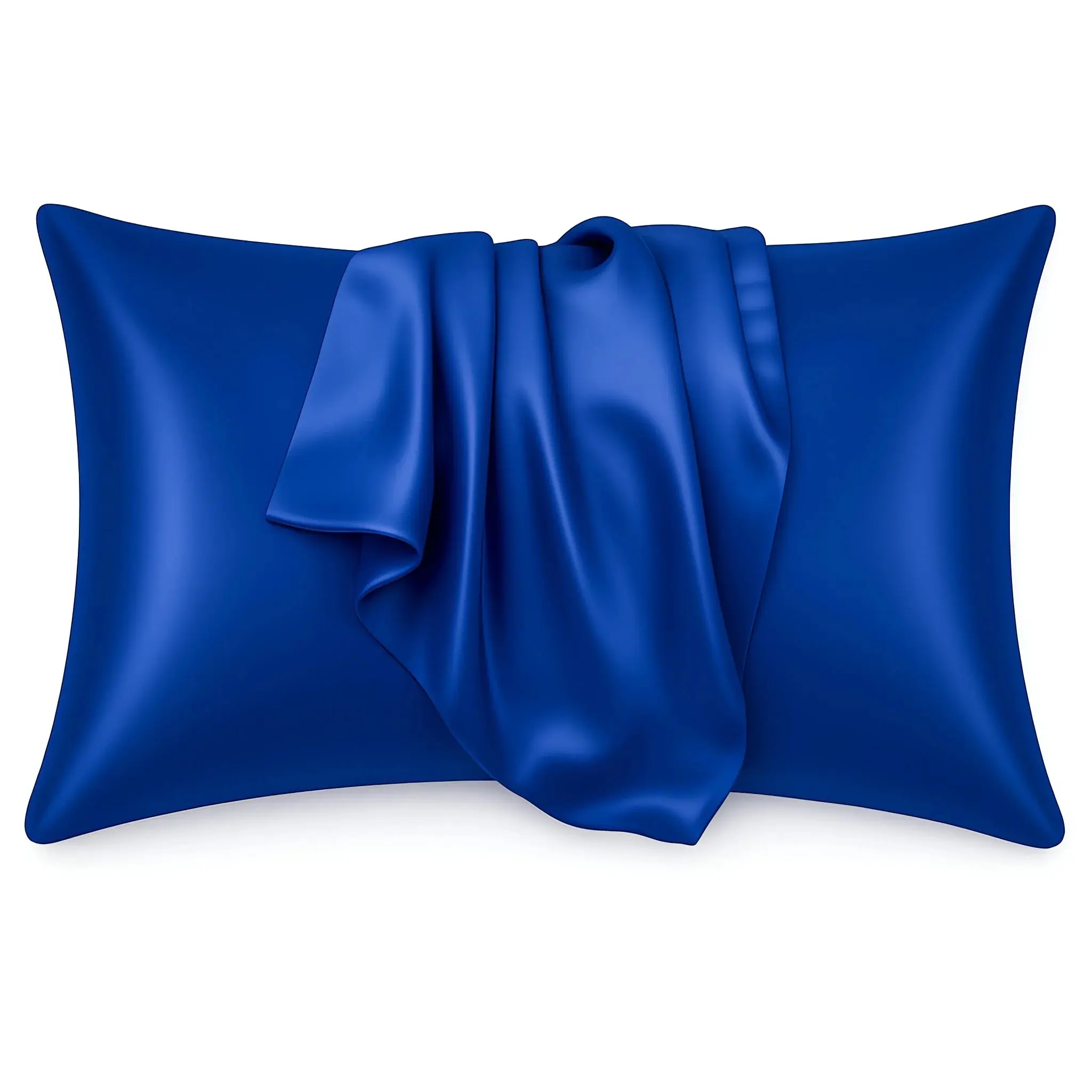 Silky Satin Pillowcase Dark Blue