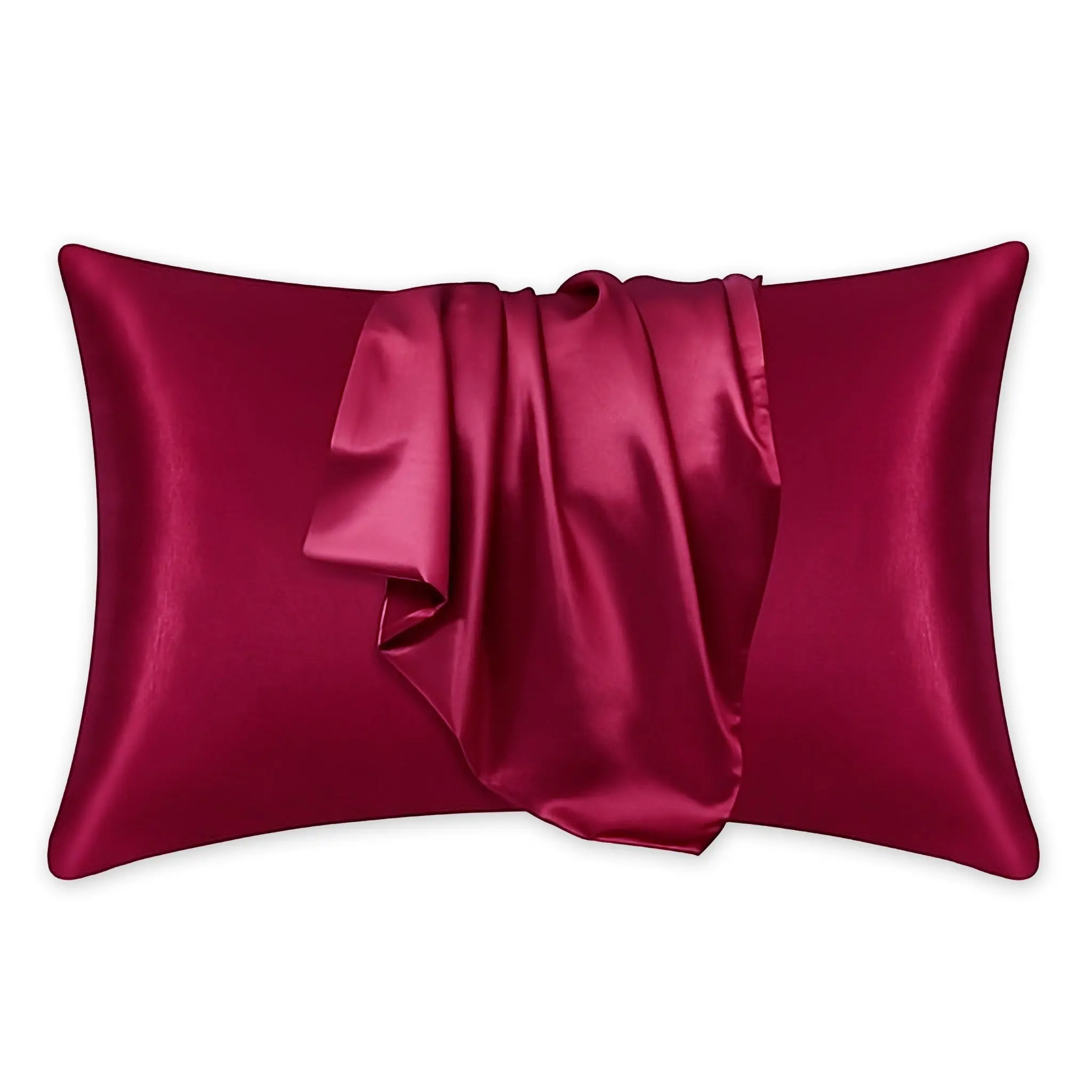 Silky Satin Pillowcase Red