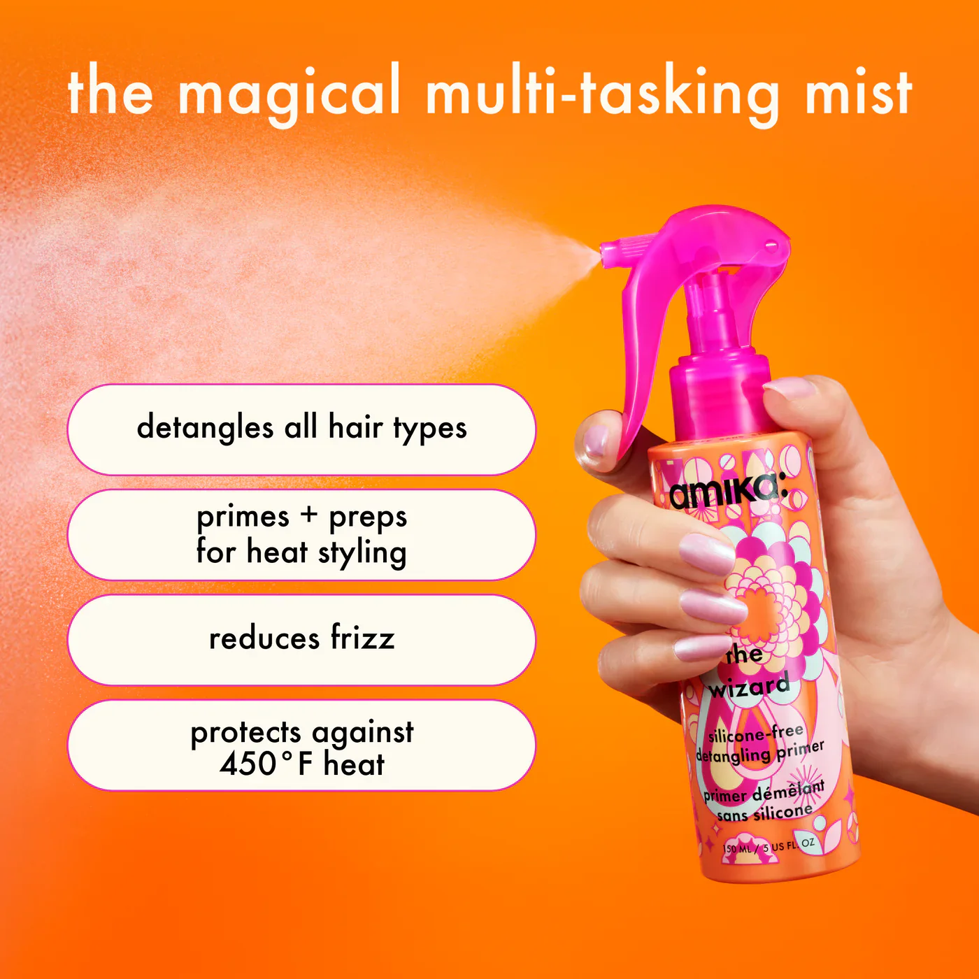 Amika The Wizard Silicone-Free Detangling Primer - Image 4