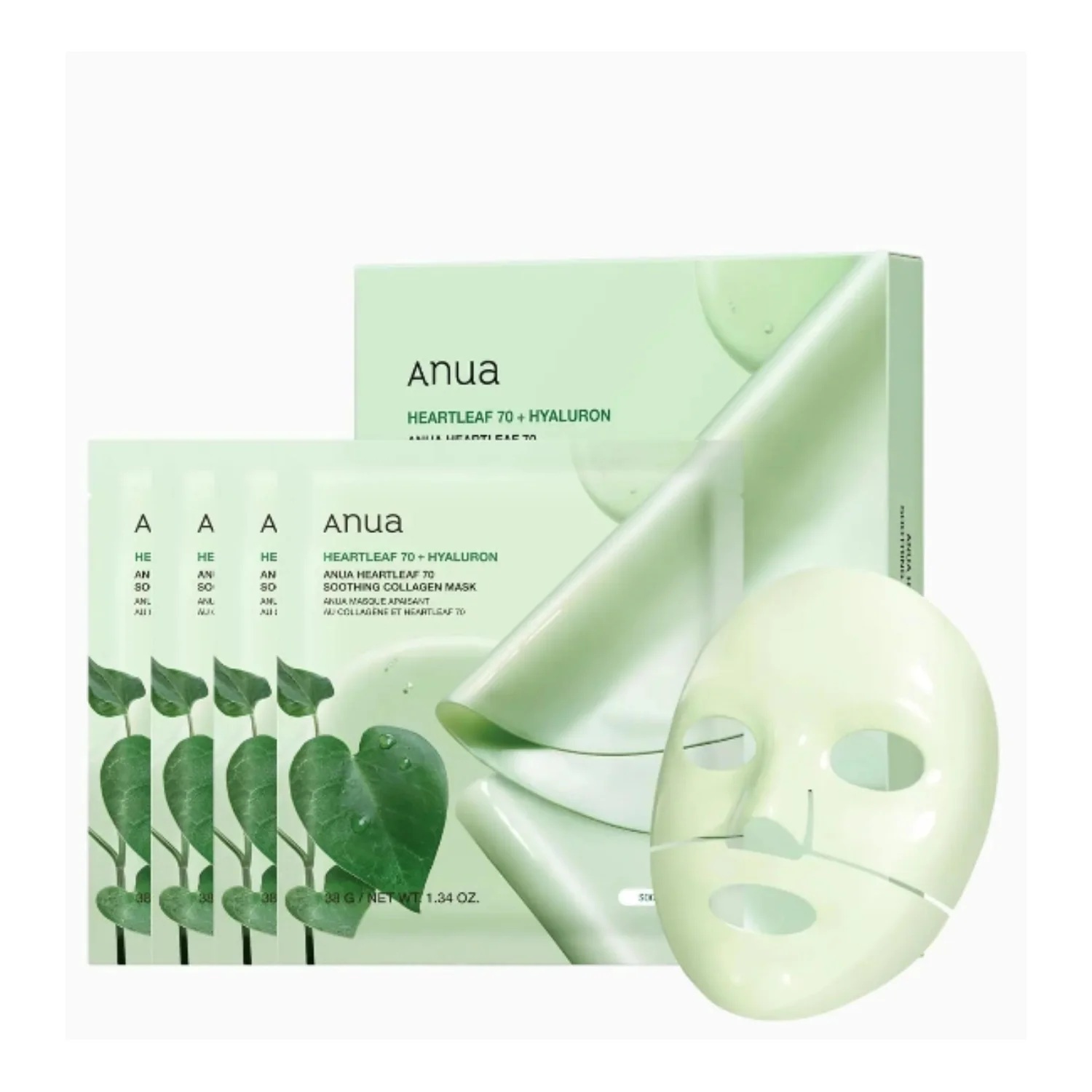 Heartleaf 70 Soothing Collagen Mask 4-Pack