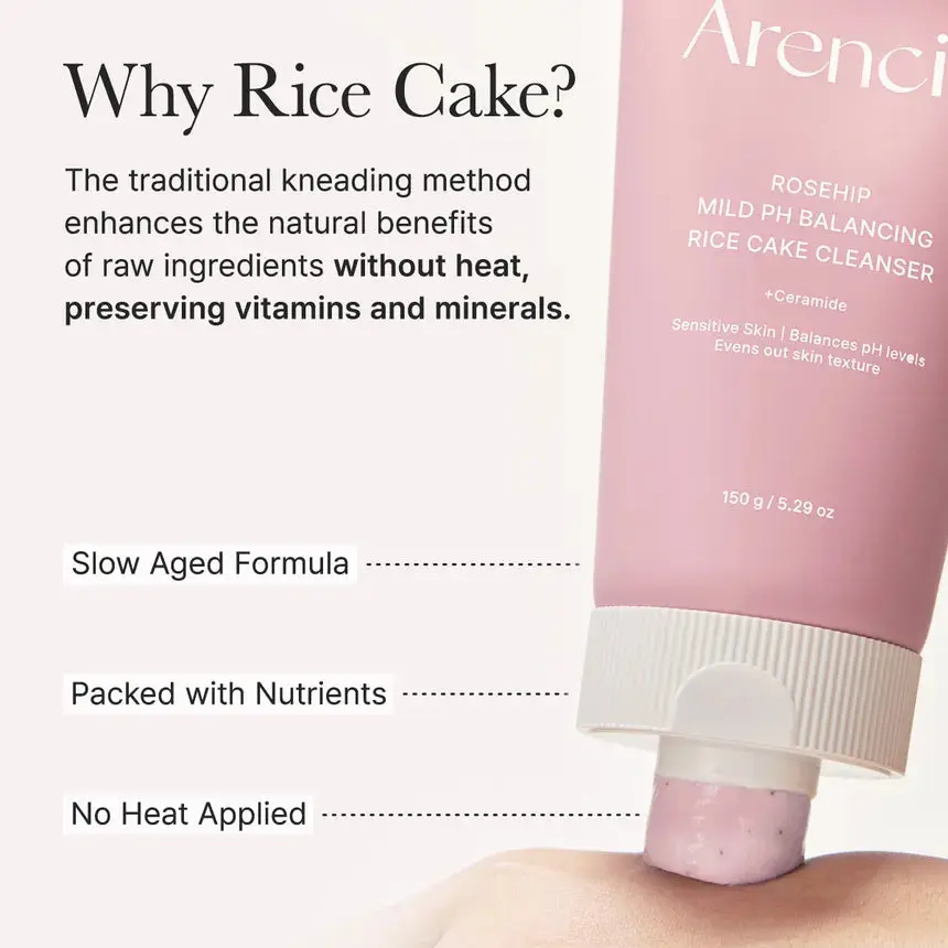 Rosehip Mild Ph Balancing Rice Cake Cleanser - Image 3