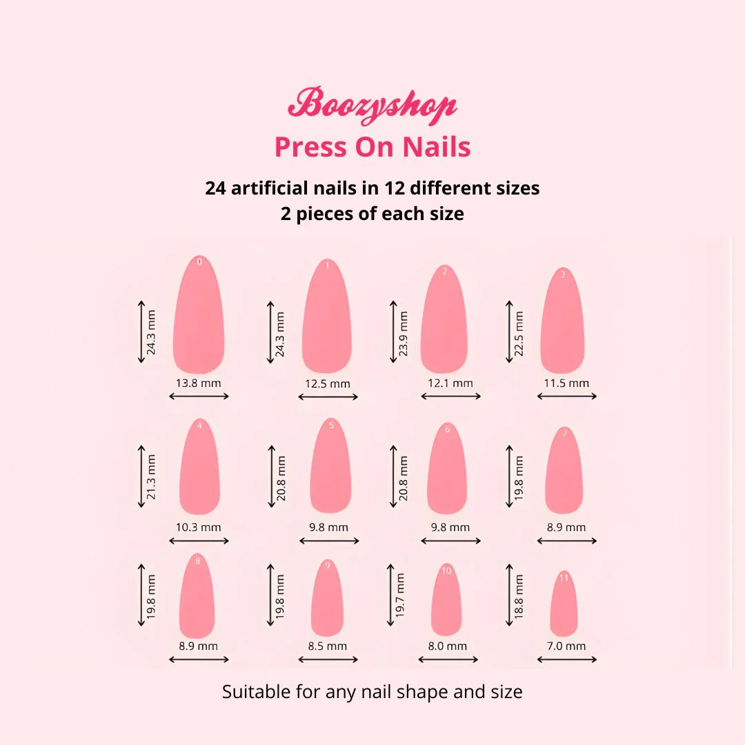 24 pcs Press On Nails Glazed Donut - Image 5