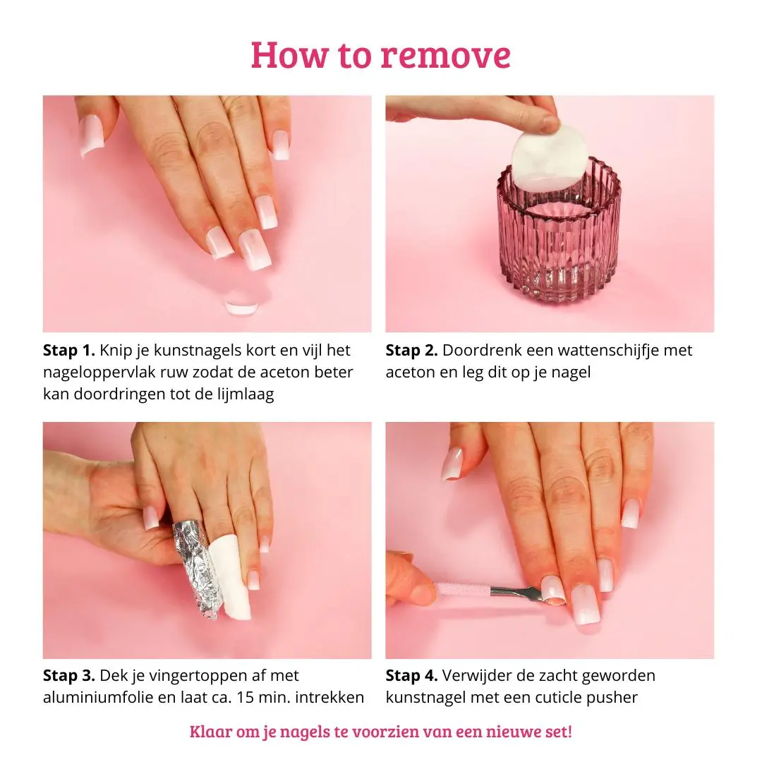 Complete Press On French Nails Set Ombre Soft Pink - Image 7