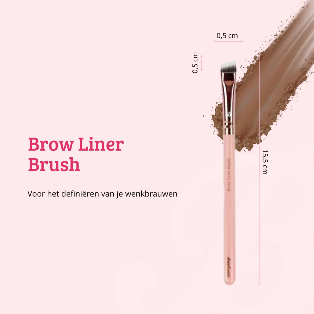 Pink & Rose Gold Brow Liner Brush - Image 7