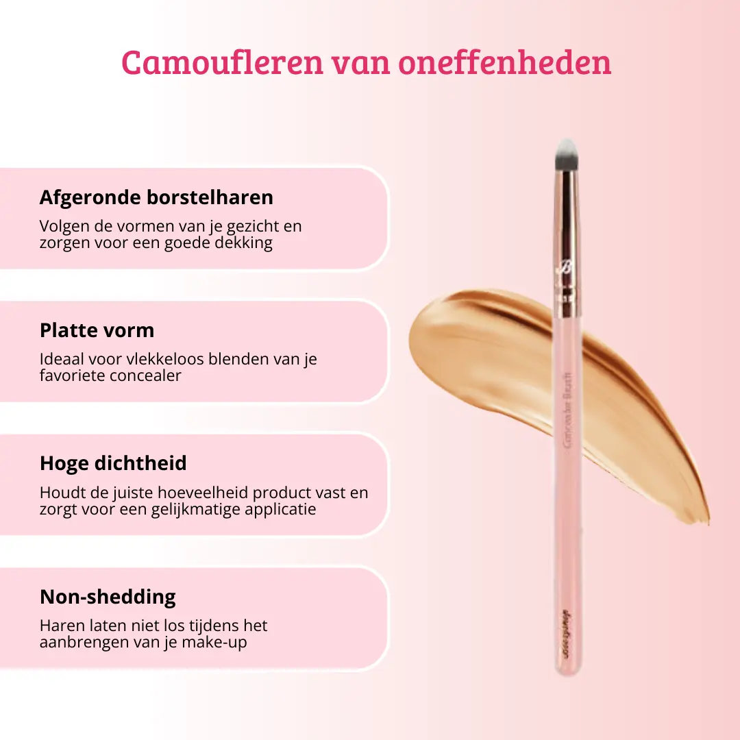 Pink & Rose Gold Concealer Brush - Image 3