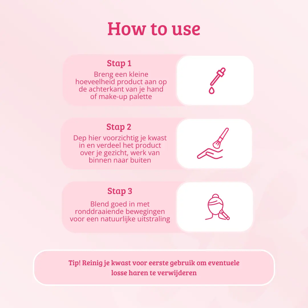 Pink & Rose Gold Flat Top Buffing Brush - Image 5