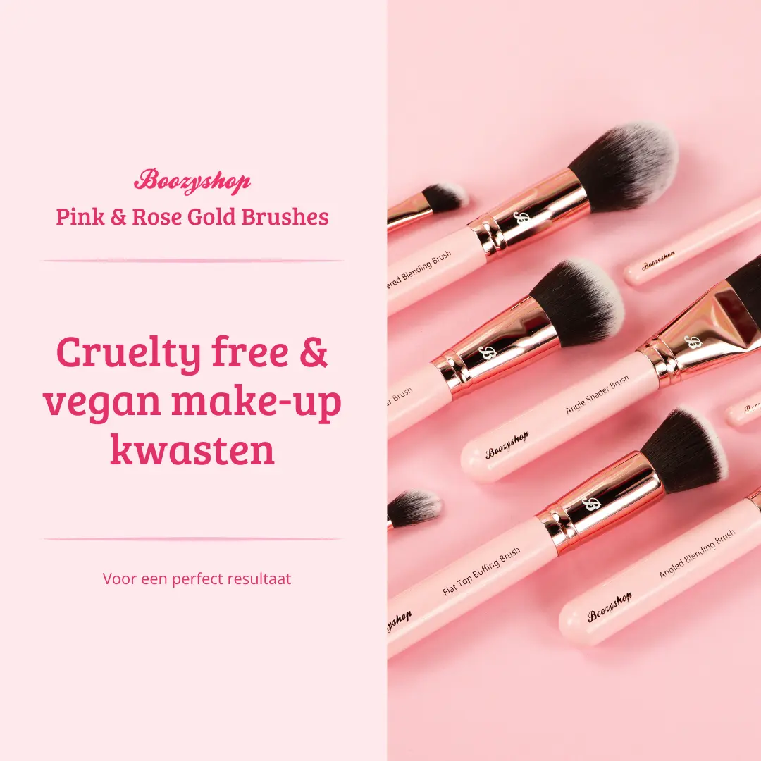 Pink & Rose Gold Flat Top Buffing Brush - Image 8
