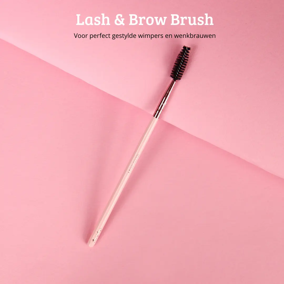 Pink & Rose Gold Lash & Brow Brush - Image 2