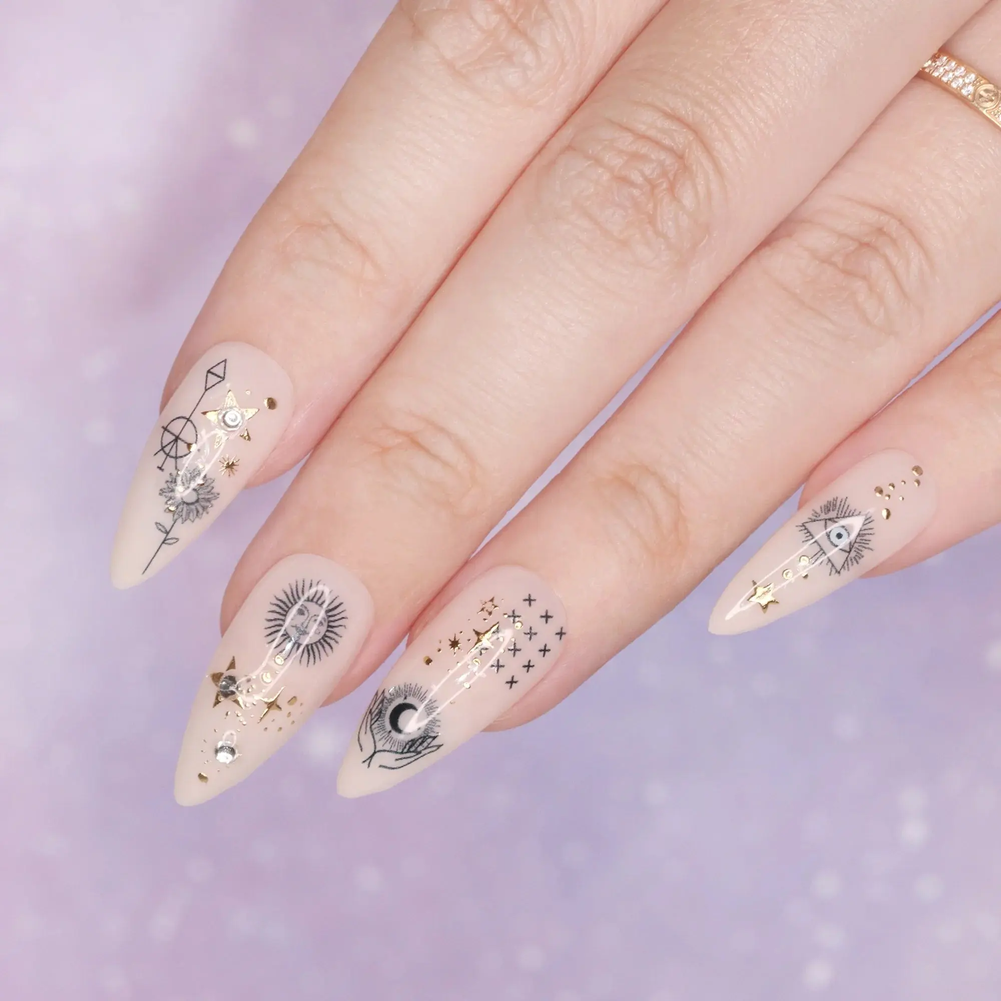 Bejeweled Nail Art Sticker Starstruck Gold - Image 2