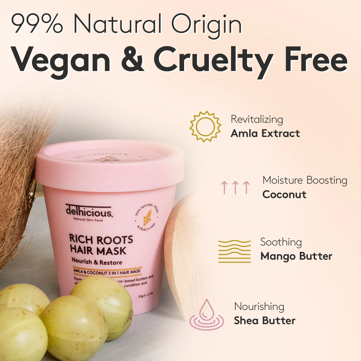 Rich Roots 3-in-1 Nourishing Hair Mask Amla & Coconut - Image 4