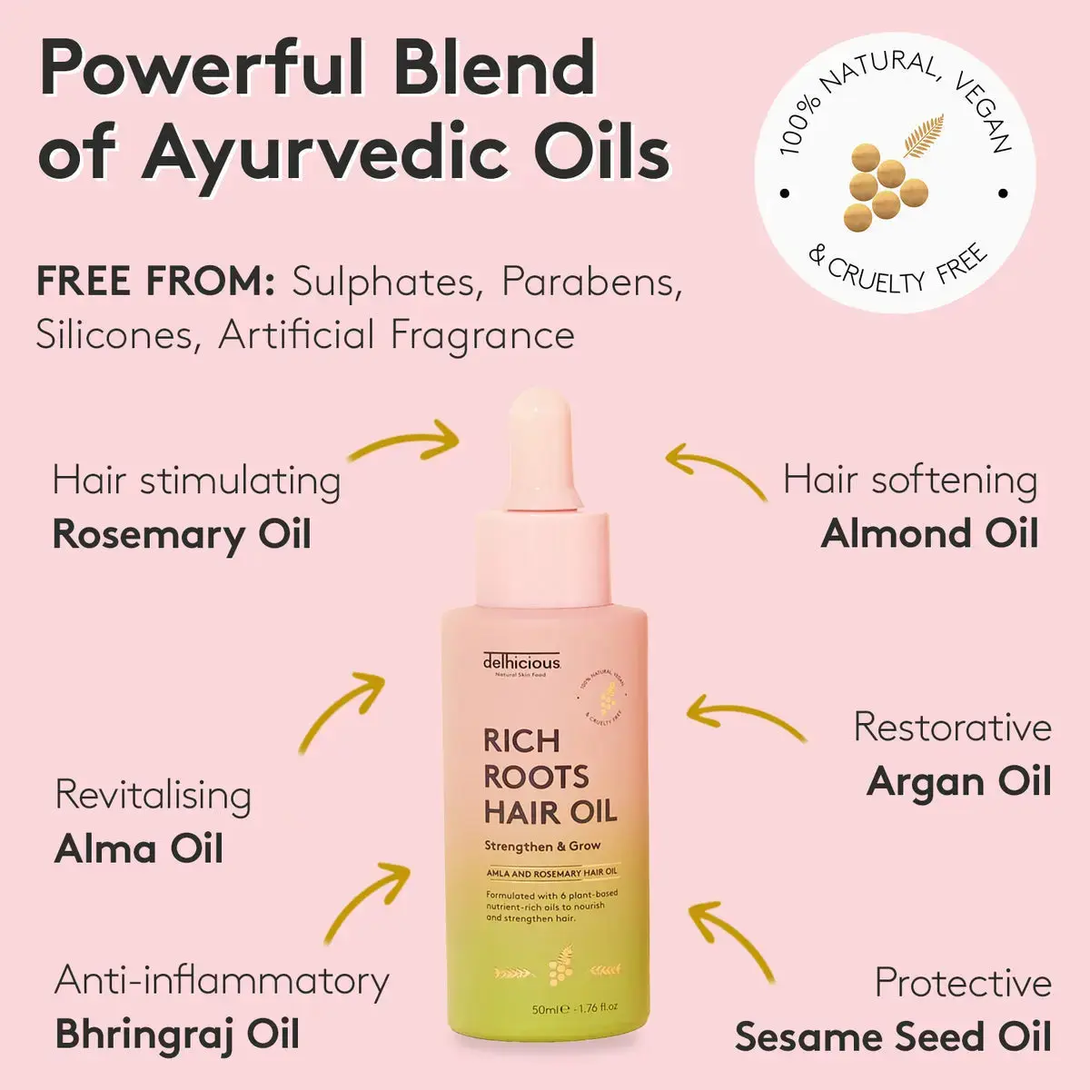 Rich Roots Hair & Scalp Oil Amla & Rosemary - Image 5