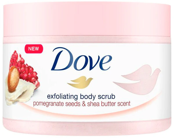 Exfoliating Body Polish Scrub for Silky Soft Skin Pomegranate & Shea Butter