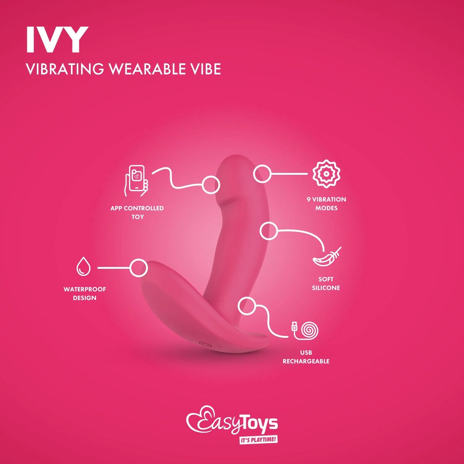 EasyConnect Draagbare Vibrator Ivy AppControlled - Image 7