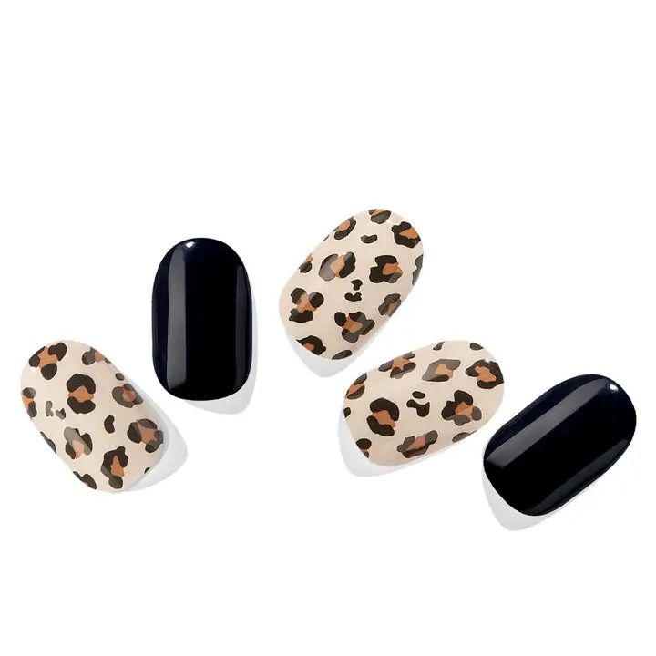 Nail Strips Leopard Black