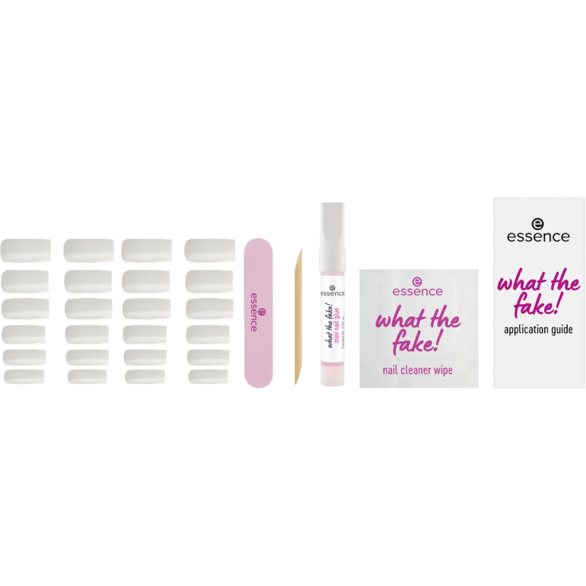 What The Fake! Press-on Nails Manicure Set 04 Bare White - Image 4