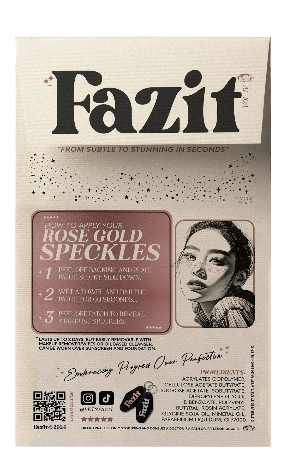 Make Up Patches Rose Gold Stardust Speckles - Image 9