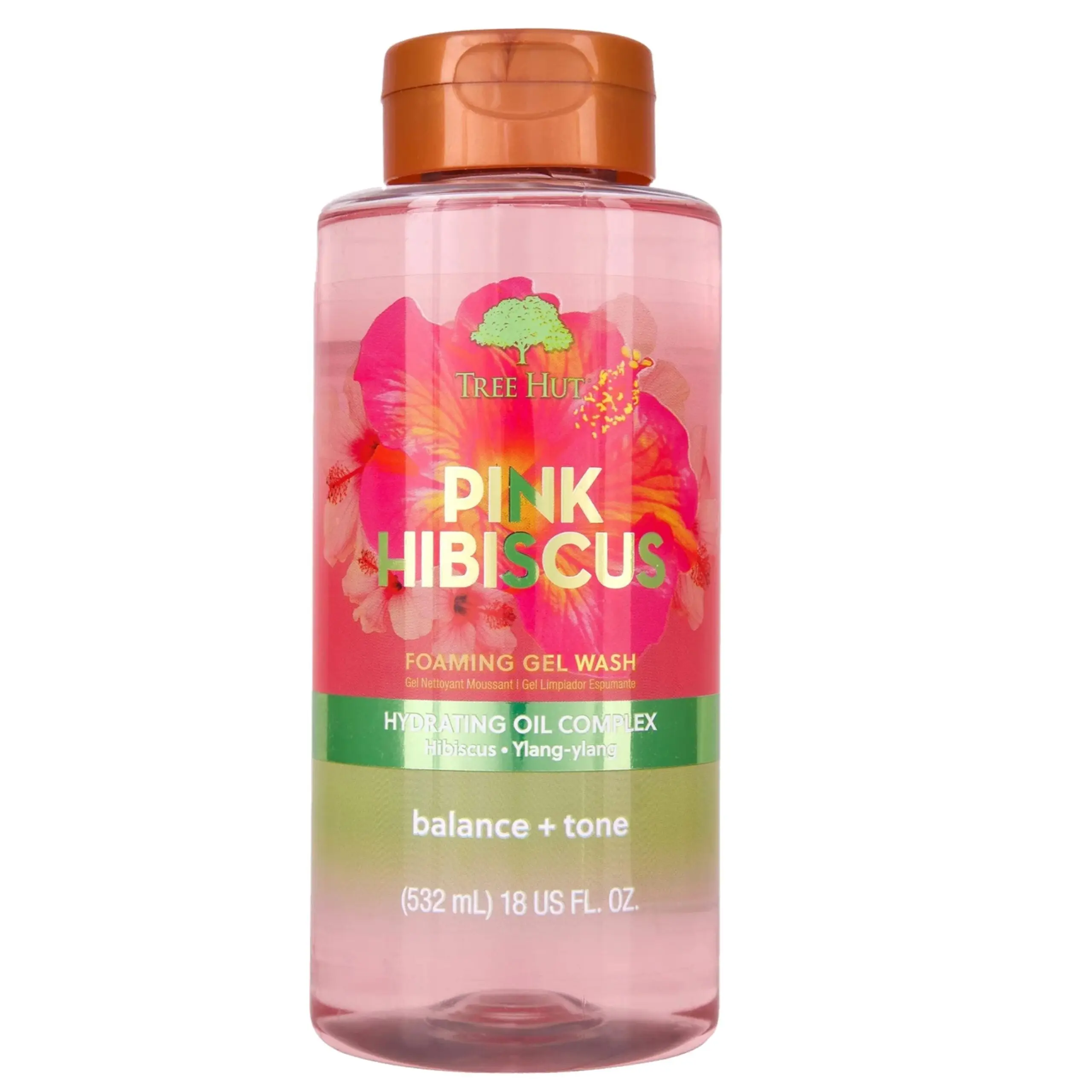 Foaming Gel Body Wash Pink Hibiscus
