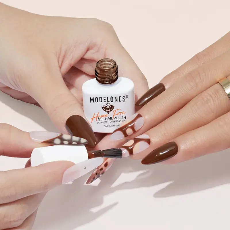 Gel Nail Polish Set Cocoa Cream - Image 5
