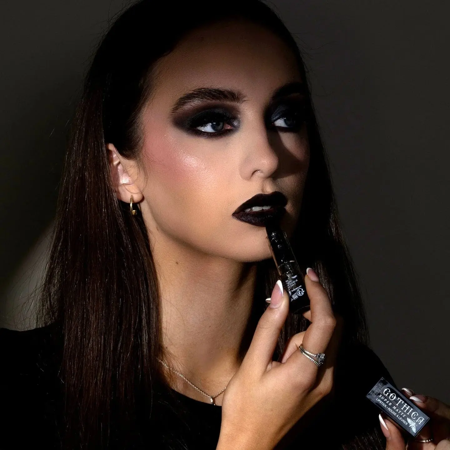 Gothica Black Velvet Matte Black Lipstick - Image 2