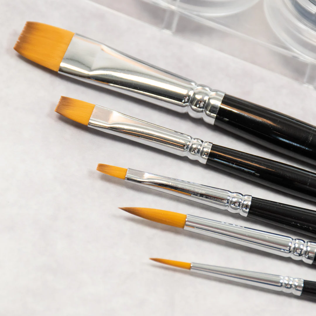 Face Paint Brush Set Round Flat - Image 2