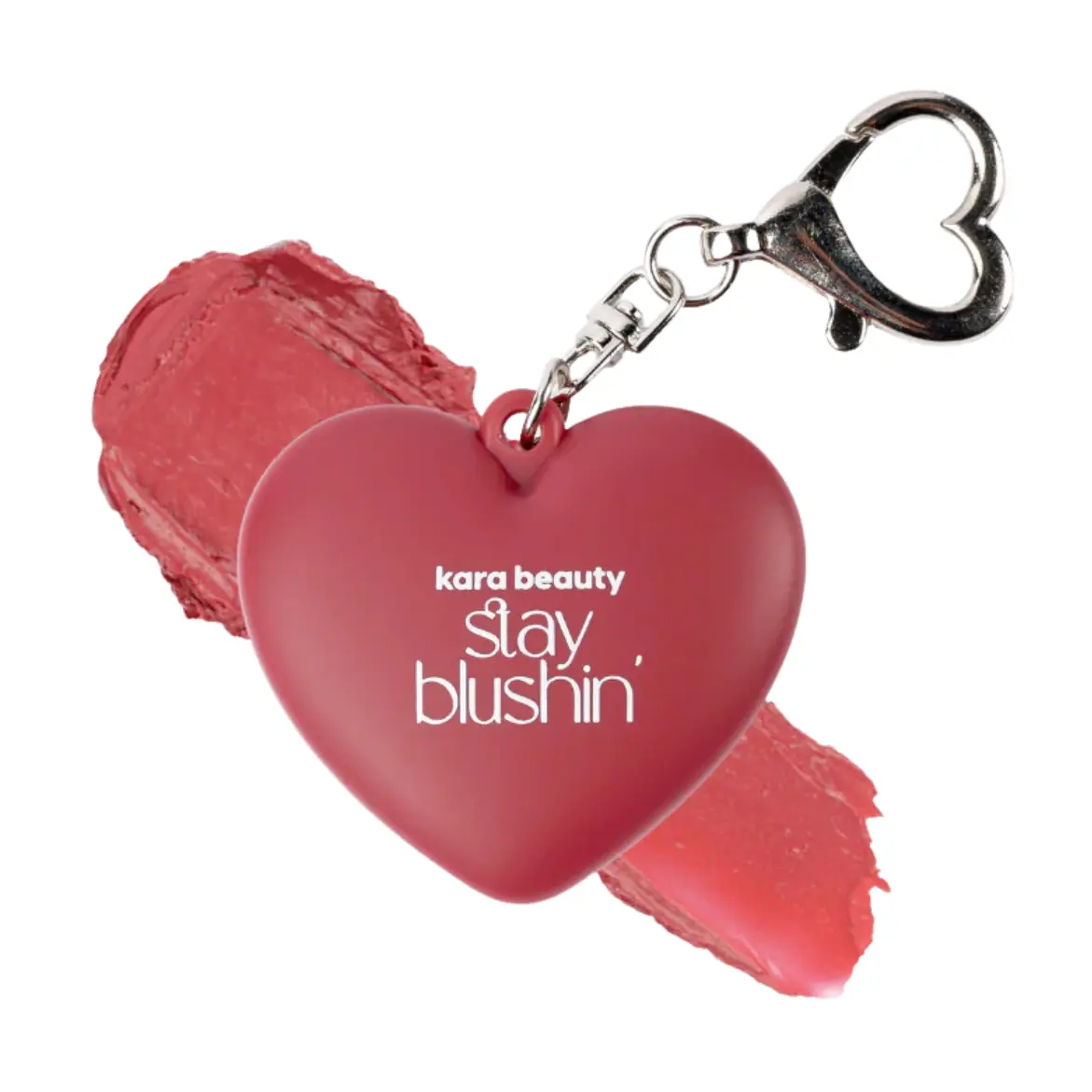 Stay Blushin! Lip and Cheek Cream Blush Keychain Flirty Flush