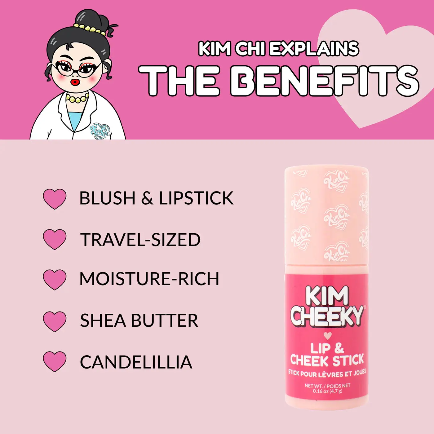 Kim Cheeky Lip & Cheek Stick Bloomed - Image 4