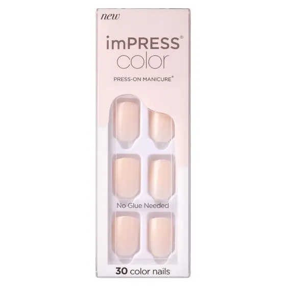Impress Color Press-On Nails Point Pink