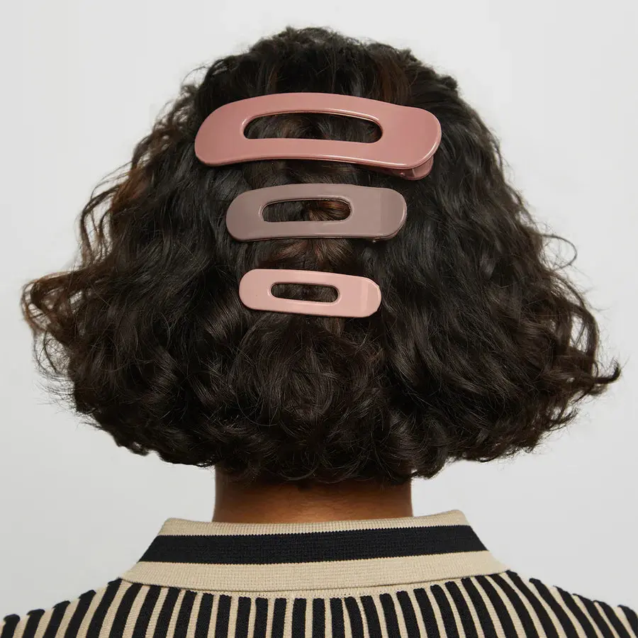 Flat Lay Claw Clip 3pc Terracotta - Image 2