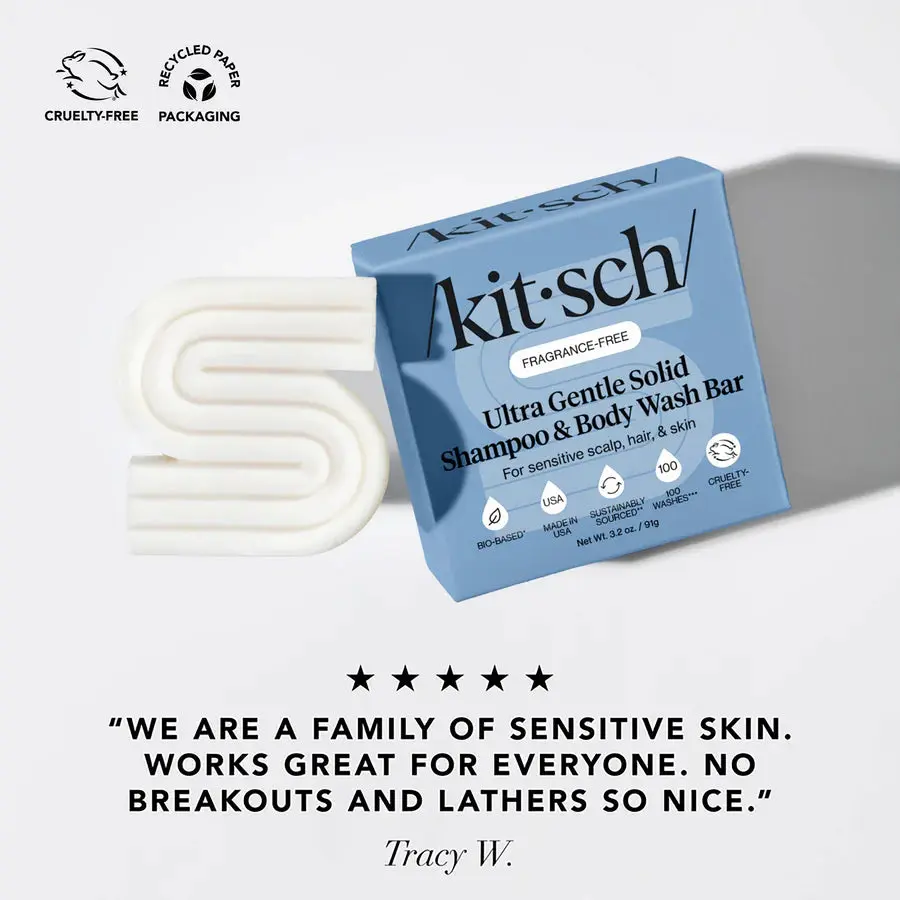 Fragrance Free Ultra Sensitive Shampoo & Conditioner Bar Set - Image 5
