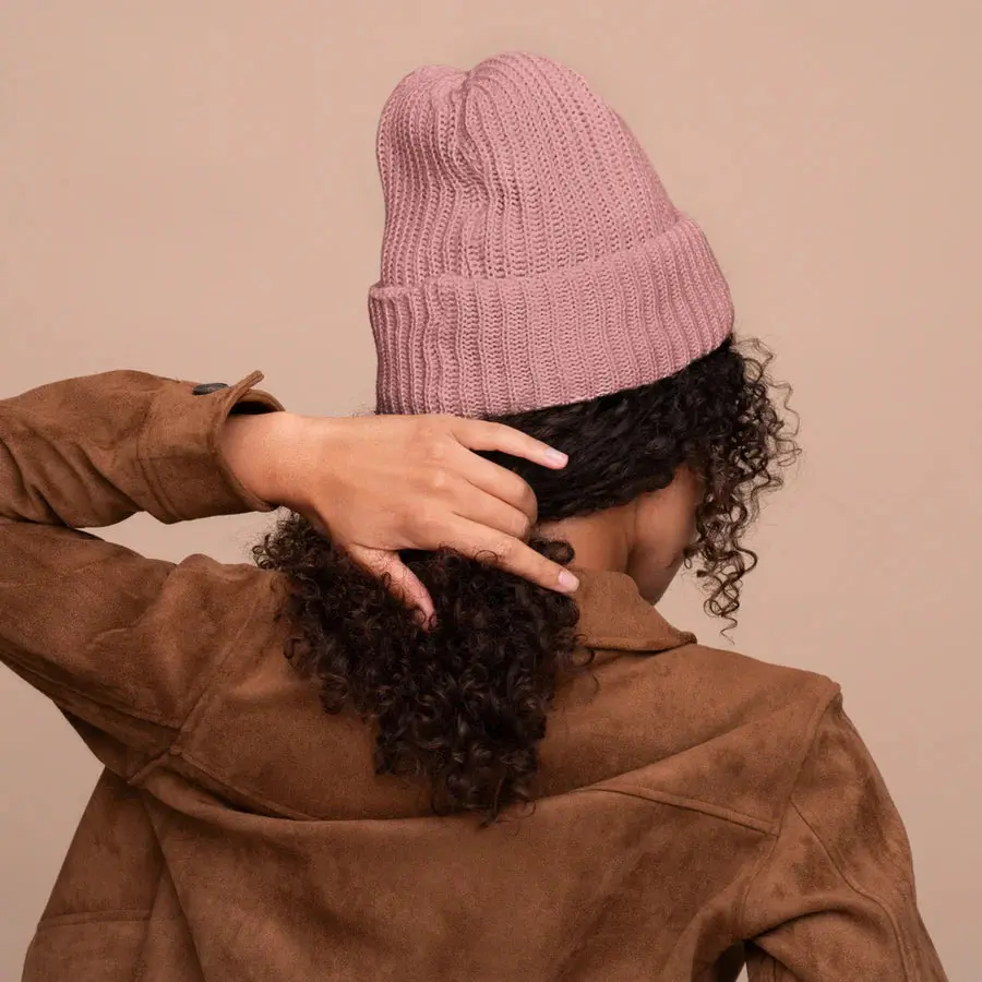 Glazey™ Satin Lined Beanie Blush - Image 3