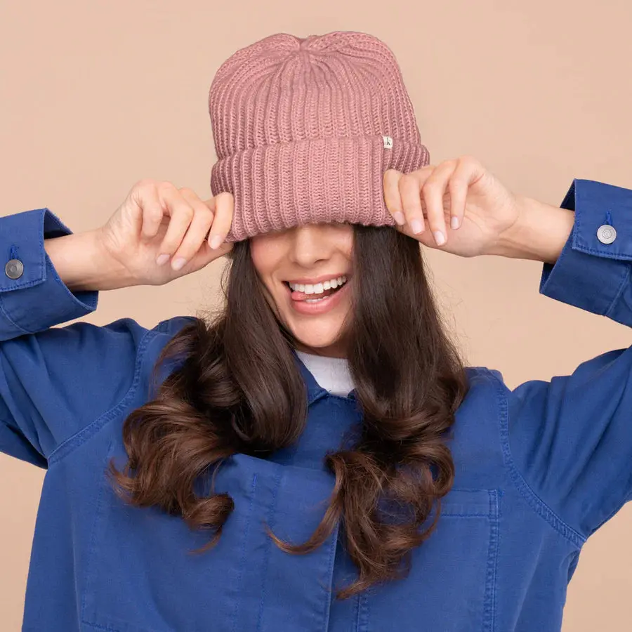Glazey™ Satin Lined Beanie Blush - Image 5
