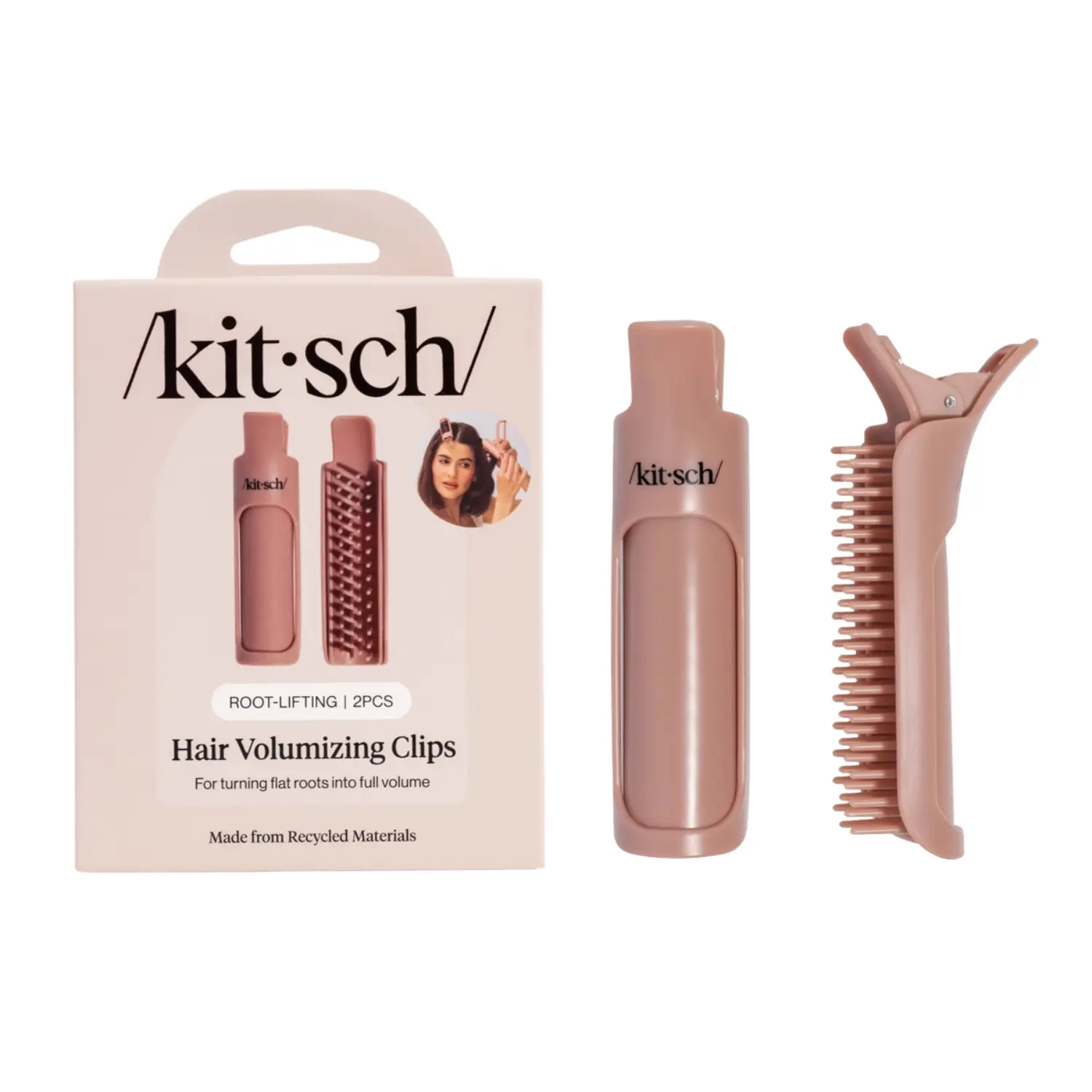 Hair Volumizing Clip Set Terracotta