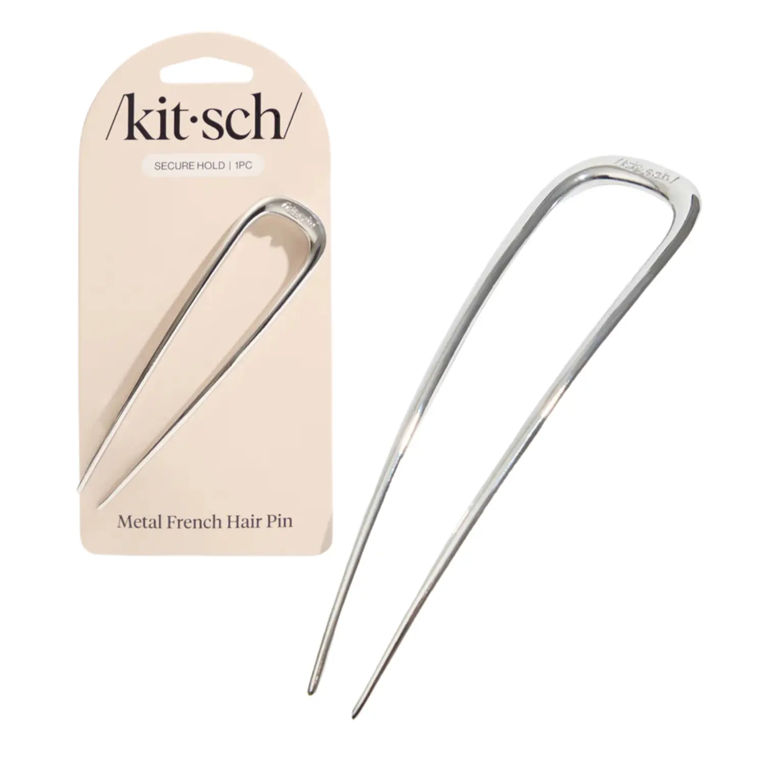 Metal French Hair Pin Silver
