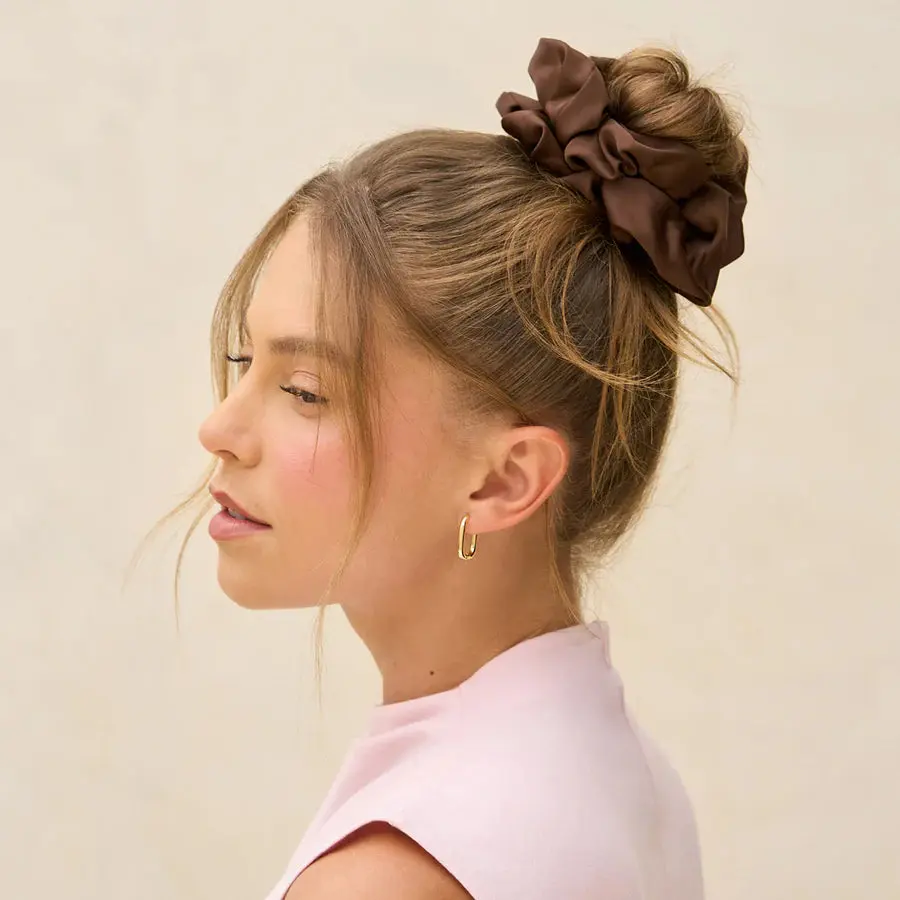 Oversized Scrunchies Black & Chocolate - Image 2