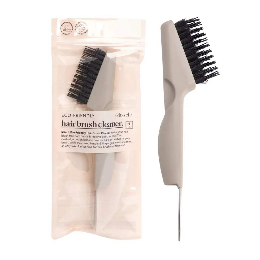 Recycled Plastic Hair Brush Cleaner Gray