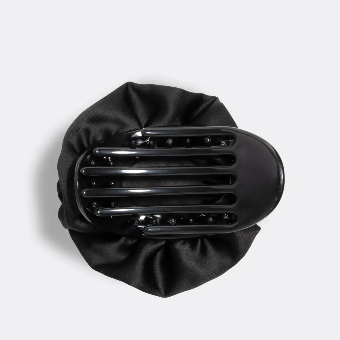 Satin Rosette Flat Cloud Clip Black - Image 2