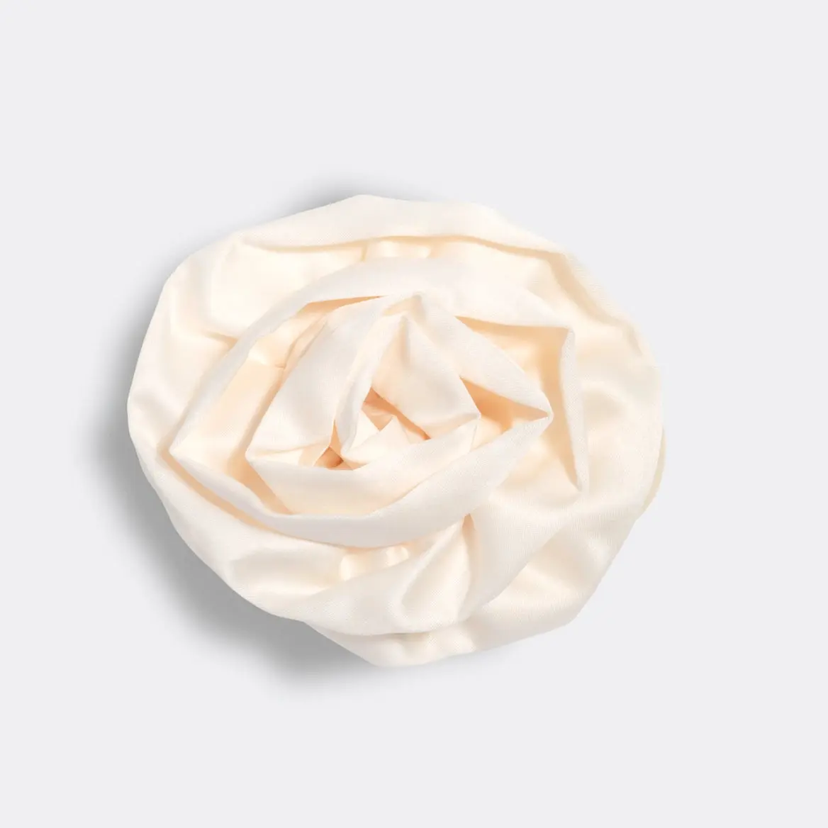 Satin Rosette Flat Cloud Clip Cream - Image 5
