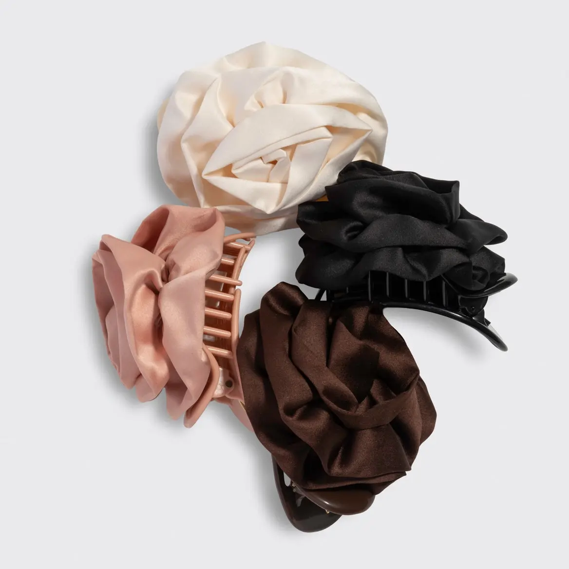 Satin Rosette Flat Cloud Clip Terracotta - Image 7