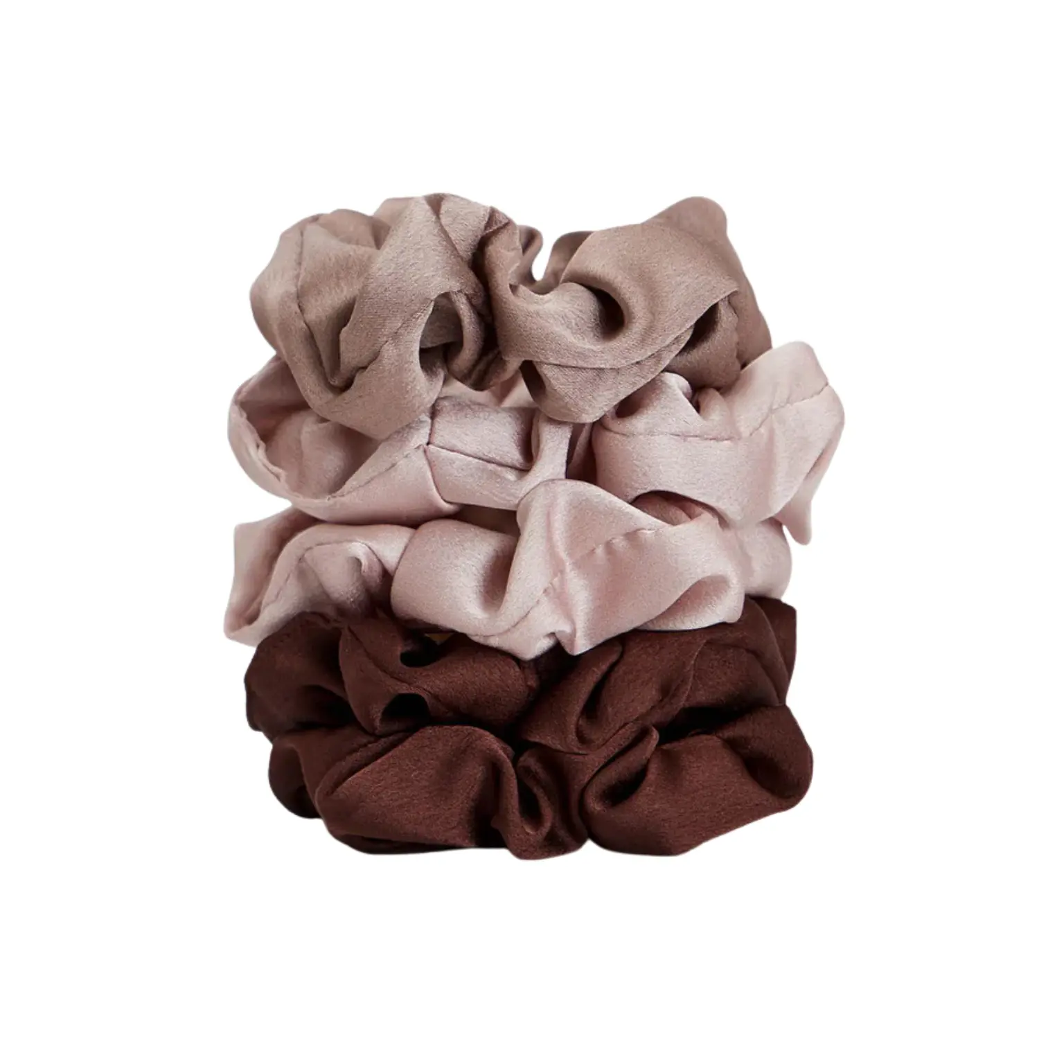 Satin Sleep Scrunchies 5pc Set Cameo - Image 3