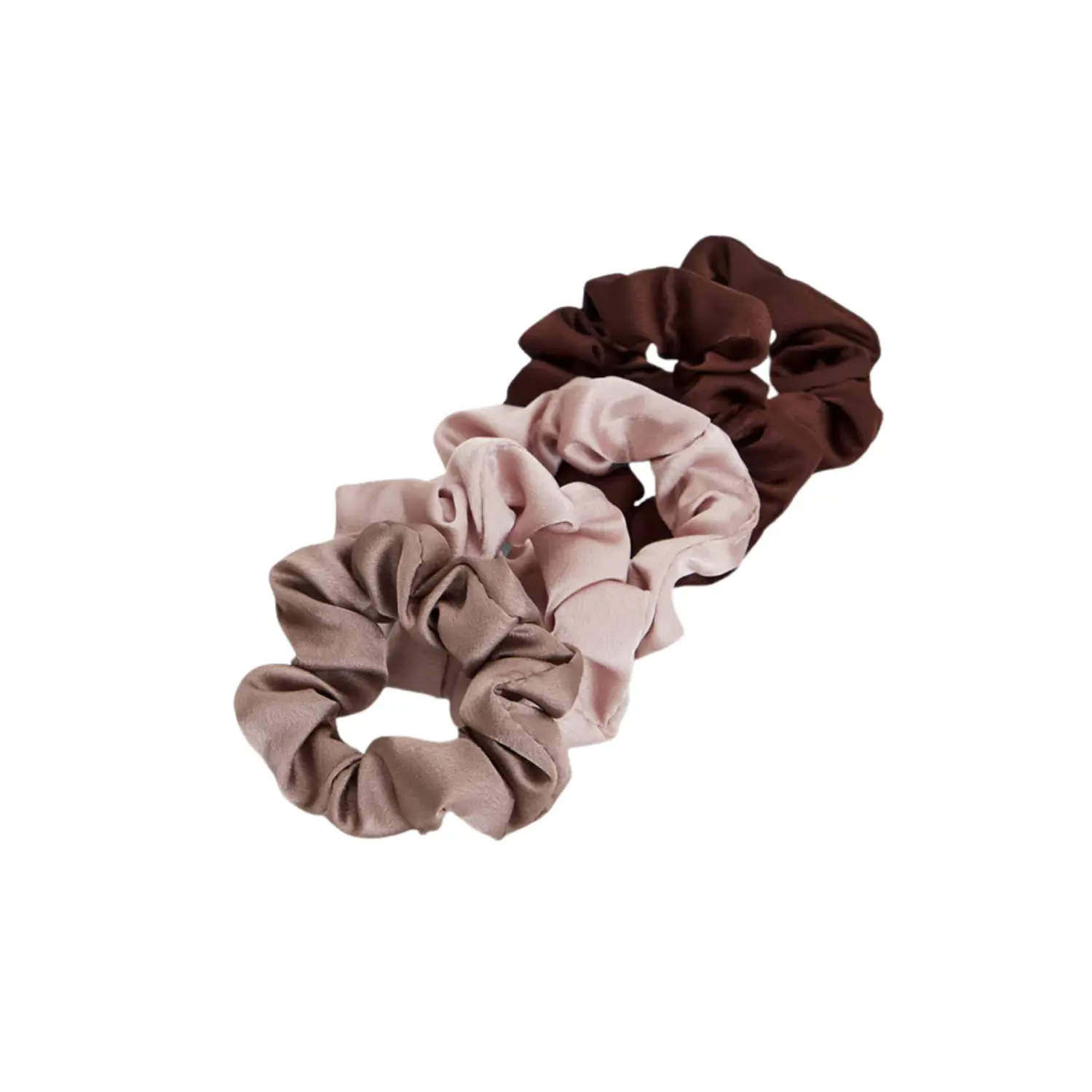 Satin Sleep Scrunchies 5pc Set Cameo - Image 4