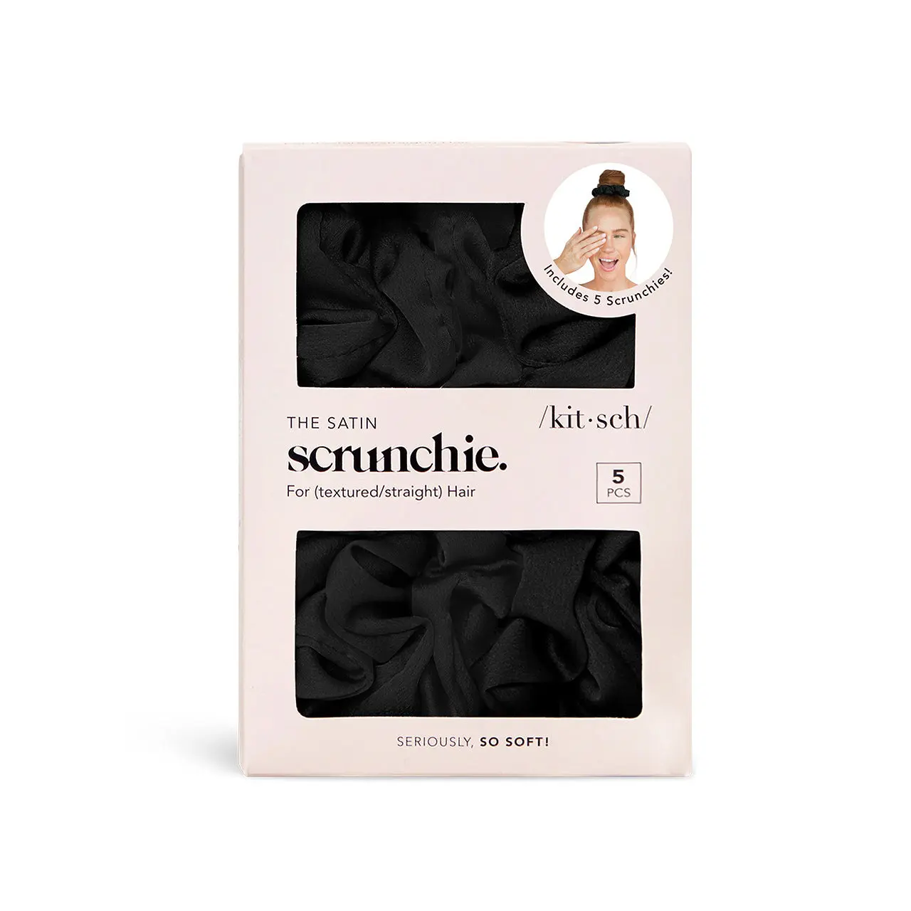 Satin Sleep Scrunchies Black - Image 4