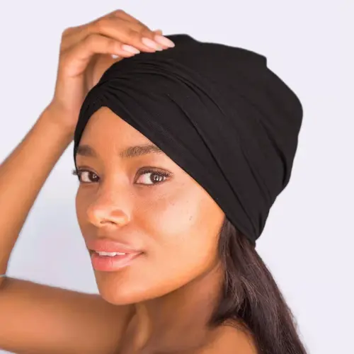 Sleep Beanie With Satin Lining Black - Image 3