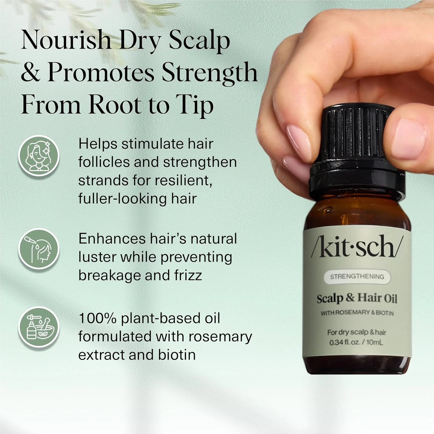 Strengthening Scalp & Hair Oil with Rosemary & Biotin 10 ml. - Image 3