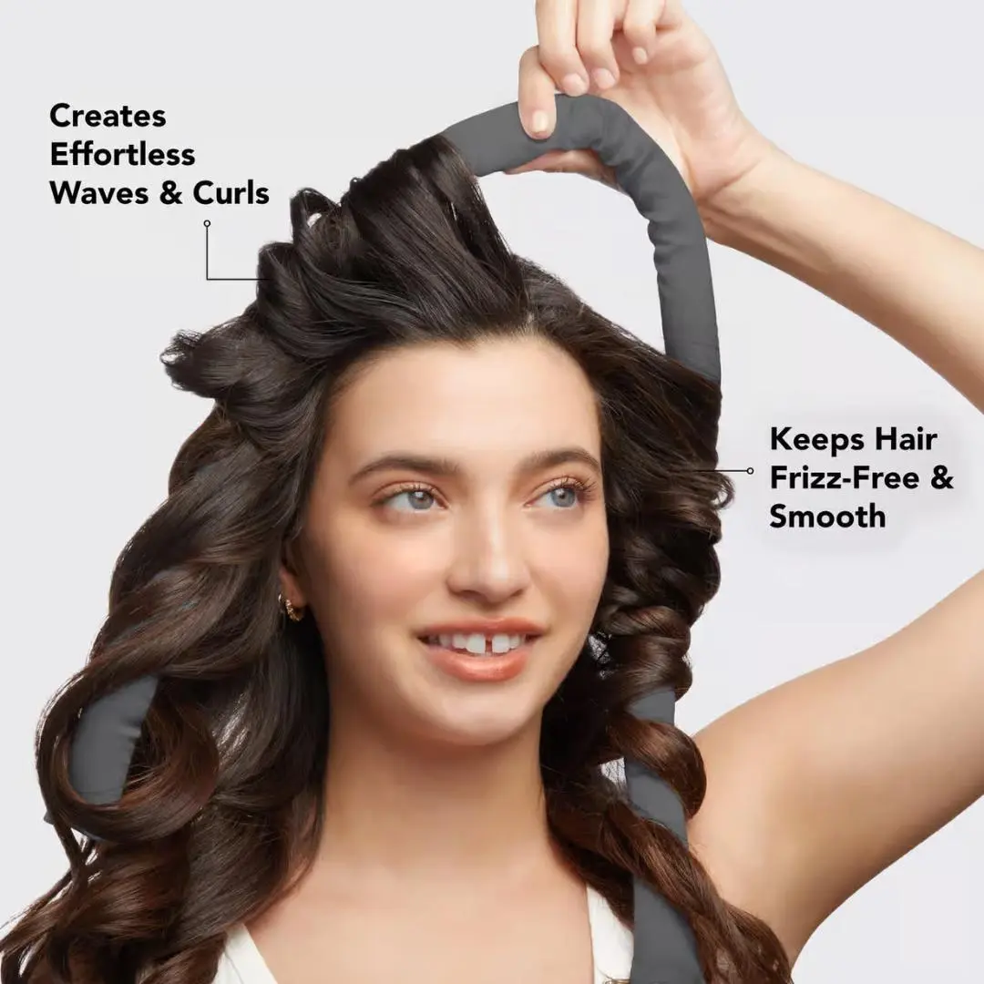 The Satin Heatless Curling Set Charcoal - Image 3