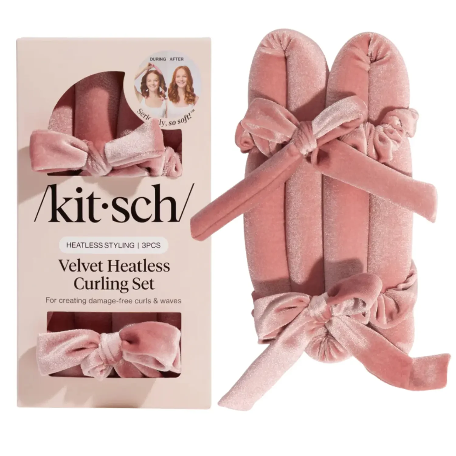 Velvet Heatless Curling Set Terracotta