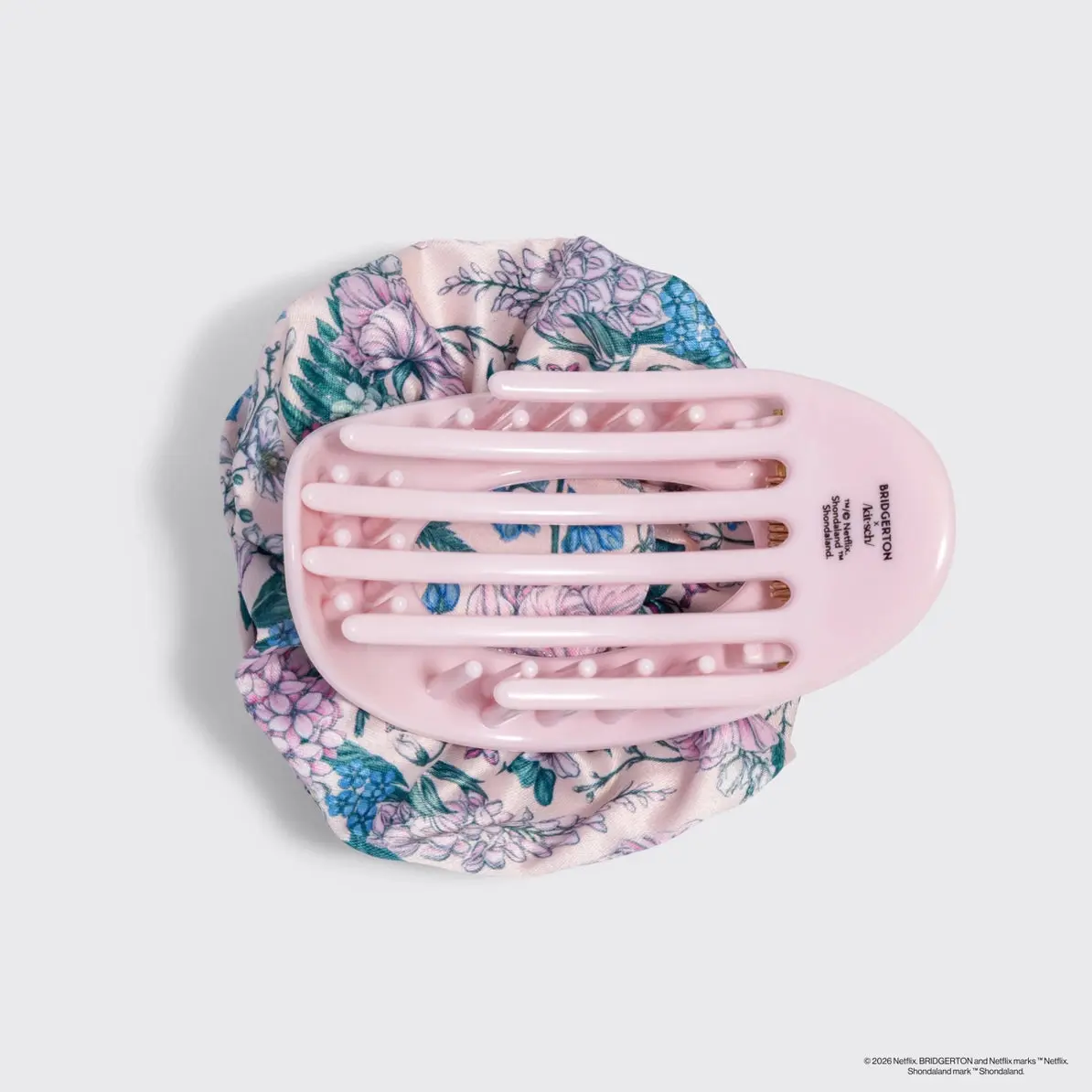 x Bridgerton Satin Rosette Medium Flat Cloud Clip Wisteria - Image 6