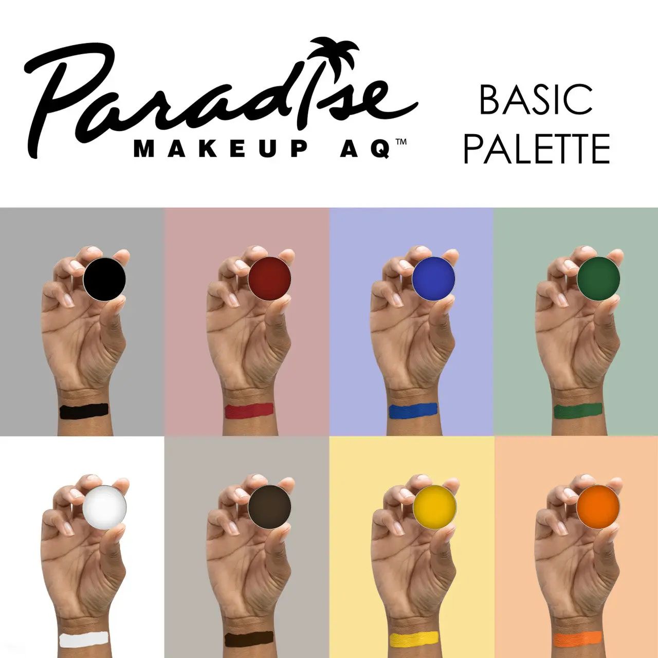 Paradise Makeup AQ 8 Color Magnetic Palette Basic Shades - Image 3
