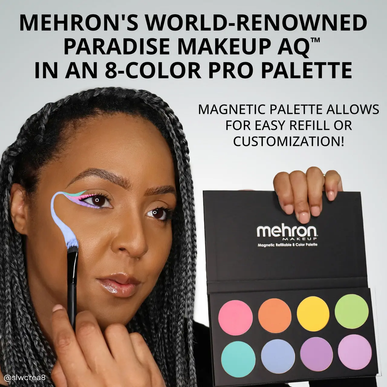 Paradise Makeup AQ 8 Color Magnetic Palette Pastel - Image 4