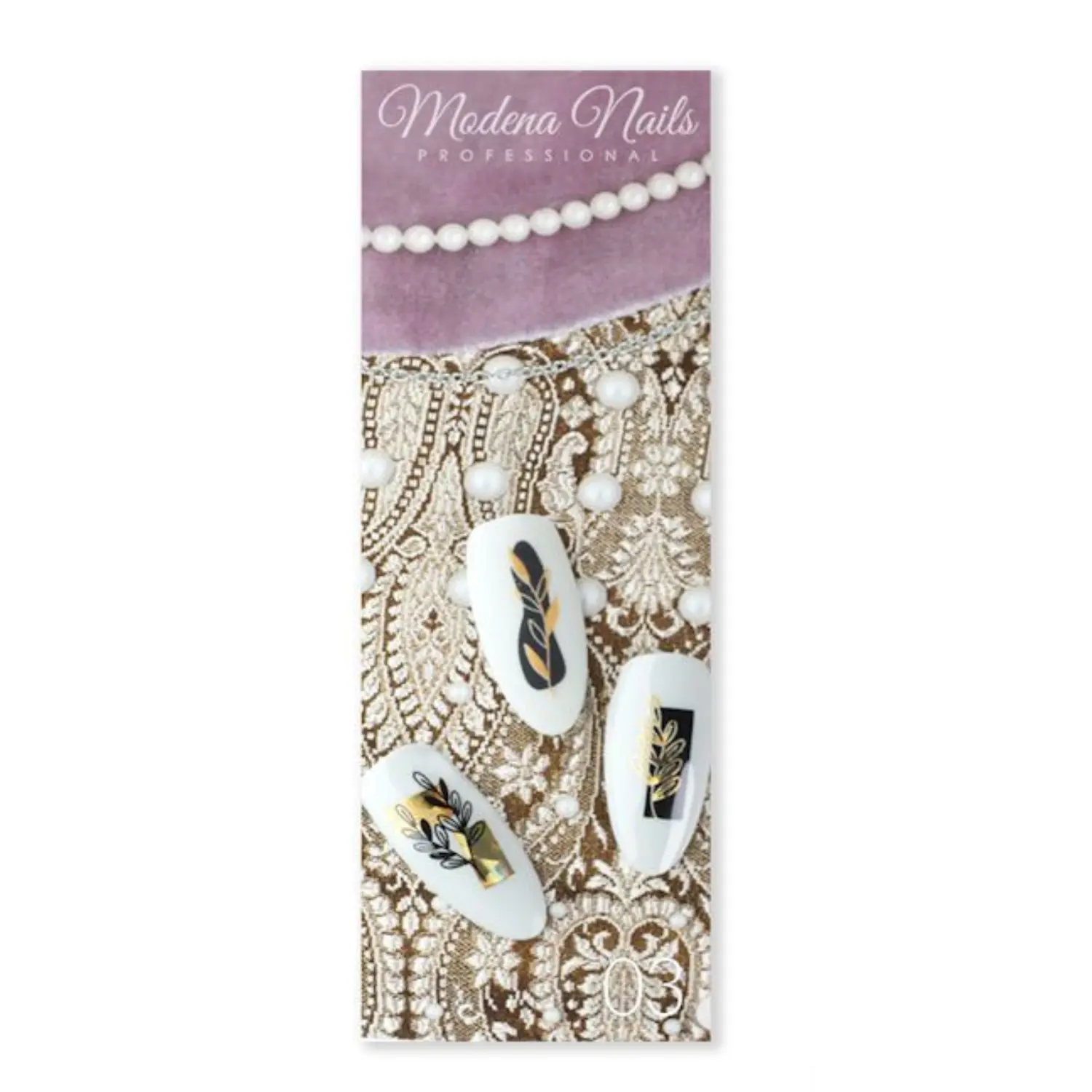 Nail Art Gold Glam Stickers 03 - Image 2