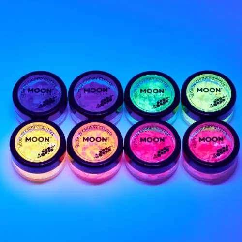 Moon Glitter Neon UV Chunky Glitter Orange - Image 3
